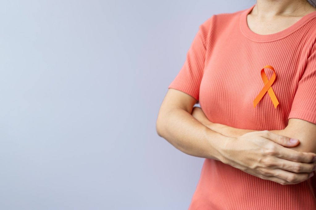 Orange Ribbon for Leukemia, Kidney cancer day,